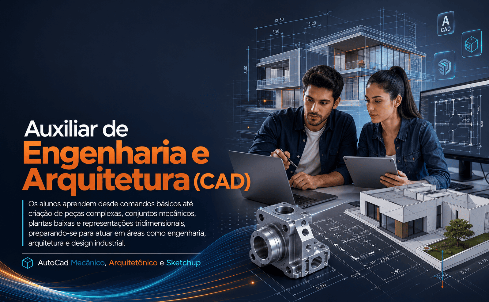 AUXILIAR DE ENGENHARIA E ARQUITETURA (CAD)